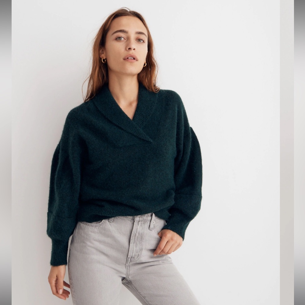 Like New 🍵 Madewell Vinson Shawl Collar V-Neck Sweater